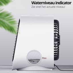 Bewello® - Mini Ventilator voor Bureau - USB Ventilator met Luchtkoeler - Kleine Tafelventilator Airco - Wit - Mobiele Water Aircooler - met LED moodlight - Fluisterstil — thumbnail 5