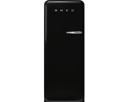 Smeg FAB28LBL5 - Kastmodel koelkast - scharnier links -  Zwart