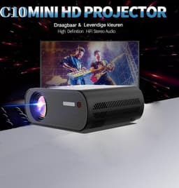Upgrade | Mini Beamer - HD 1280 x 720P- Streamen Vanaf Je Telefoon Met WiFi - Mini Led Projector - Home Entertainment — thumbnail 2