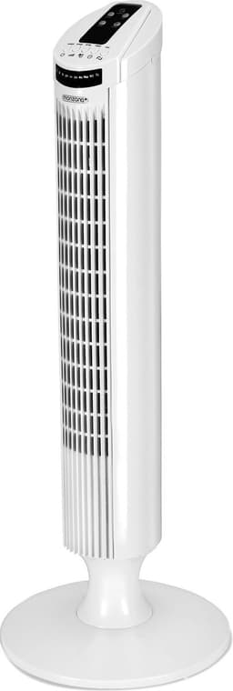 Monzana – Torenventilator -Afstandsbediening – 3 Snelheidsniveaus – Wit — thumbnail 1