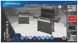 Campingaz 4 Series Classic LS Gasbarbecue - outdoor grill - 4 afzonderlijk te regelen branders - gasbarbecue met zijbrander - modulaire BBQ accessoires - veilige Piezo ontsteking - gas barbecue met vaatwasserbestendige onderdelen - Zwart — thumbnail 3