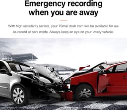 70mai Auto Dvr 1S App & Engels Voice Control 70mai 1S 1080P Hd Nachtzicht 70mai 1S Dash Camera Recorder Wifi 70mai Dash Cam — thumbnail 3