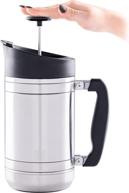 Planetary Design - Serie BruTrek Base Camp - Koffie - French Press - Cafetiere - Camping - Koffiekan - Outdoor - Stoer - Sterk - Anti bitter - Staal - 1L — thumbnail 4