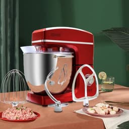 Bolture Mixer met Mengkom - Handmixer - Keukenmachine - Multifunctioneel - Kneden Kloppen en Mengen - 10L - 2200W — thumbnail 4