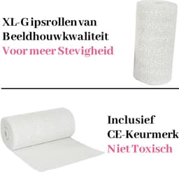 Gipsbuik pakket - Met 12 Kleuren Verf en Kwasten – 4 Rollen Extra Groot en Sterk Gipsverband – Niet Toxisch - Baby Buik Zwanger — thumbnail 5