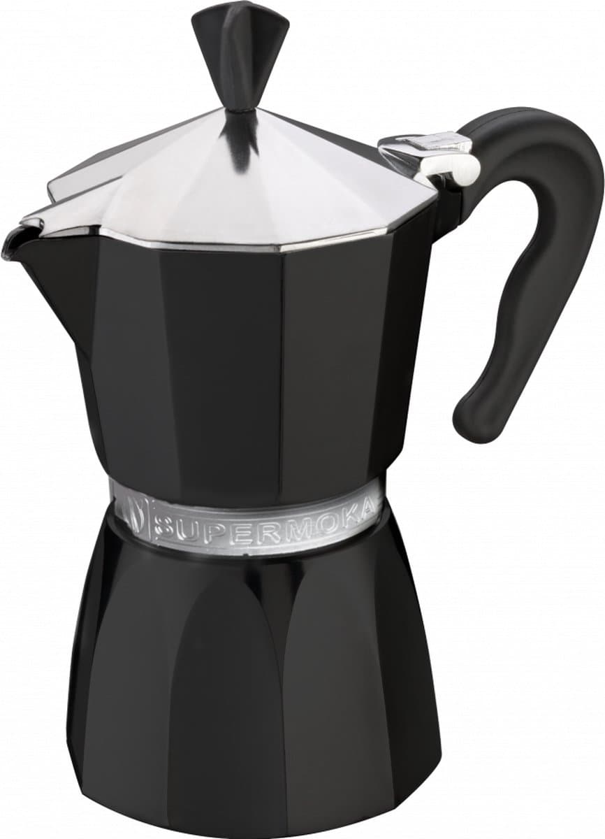 Supermoka Percolator Zwart - 3 kops - 150ml — afbeelding 1