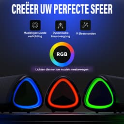 Muring Draadloze Bluetooth Speaker - Muziek Box - Tot 20 uur Afspeeltijd - TWS Pairing - Bluetooth 5.3 - Partybox - Luidspreker - Geluidsbox - Blauw — thumbnail 3