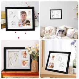 Pootafdrukset voor honden en katten - 3D gipsafdruk met fotolijst voor landelijke decoratie — thumbnail 2