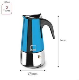 Espressomachine voor 2 kopjes, 100 ml - Roestvrij Staal, Geschikt voor Inductie — thumbnail 3