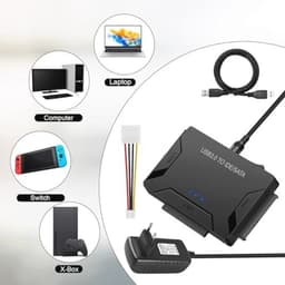 USB 3.0 naar SATA en IDE-adapter met stroomschakelaar voor harde schijven — thumbnail 4