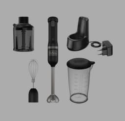 Black&Decker 3-delige Kitchen Wand™ 7,2V draadloze staafmixerset inclusief 2-delige accessoireset, zwart - BCKM1013KB-QW — thumbnail 1