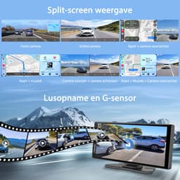 Carpuride W904 10,26" CarPlay-scherm met dashcam, 4K-camera aan de voorkant en 1080p-camera aan de achterkant, lusopname, Bluetooth, Siri/Google — thumbnail 2
