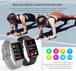 DrPhone Ai¹ Hydro Smartwatch – 1.47 inch TFT Touch Display – Bluetooth Bellen – Hartslag, Bloeddruk & SpO₂ Meter – IP67 Waterdicht - Zilver — thumbnail 4