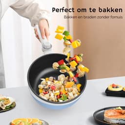 VIN® Hotpot Electrisch Chinees – Kaasfondue Pan Elektrische Multipan – Multifunctioneel 1.7L - Chinese Fondue 200/600Watt – Saute Pan – Friteuse – Hete Pan- Stomer – Langzame Kookplaat – Gemakkelijk Schoon te Maken - Blauw — thumbnail 2