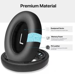 Geschikt voor de Bose NC700/700 noise cancelling earphones memory foam - duurzame oorkussens-(1 paar bruine oorkussens) — thumbnail 2