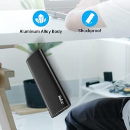 Draagbare 500GB externe opslag voor gegevens - USB 3.0 & 2.0, plug-and-play, schokbestendige behuizing — thumbnail 3