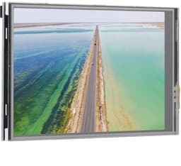 Verbeterde HD-versie, energiezuinig resistief touchscreen-monitor voor Raspberry Pi, brede compatibiliteit, 3,5 inch monitor, compatibel met Pi 4B / 3B+ / 3B / 2B — thumbnail 1