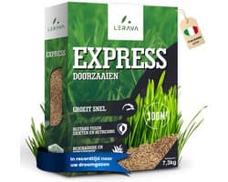 Express Graszaad voor Snelle Groei - 300 m² - Slijtvast Graszaad voor Zon en Halfschaduw - Italiaans Graszaad voor Tuin