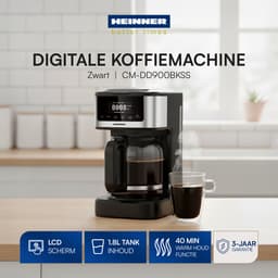 Heinner Digitale Koffiezetapparaat – 1,8 L – 900 W – 12 Koppen – Programmeerbare Timer – Touchbediening – Warm- en Koudzetfunctie – Zelfreinigend – Roestbestendig — thumbnail 2