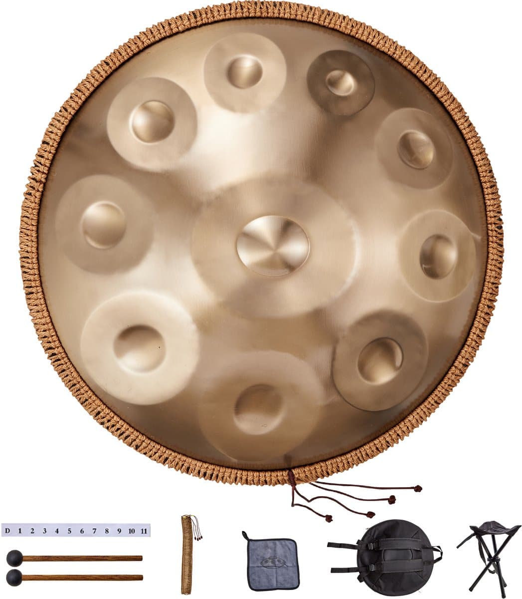 VEVOR Handpan Drum 55cm 10 Noten D Mineur Handtrommelinstrument met Hamer — afbeelding 1