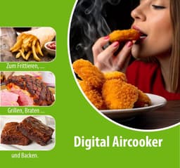 Smart Kitchen Heteluchtfriteuse 3.3L Kleine Airfryer voor Compacte Keukens – Mini Aircooker met LED Touch Display, 9 Programma’s, Automatische Uitschakeling | Gezond Frituren met 90% Minder Olie Airfryer Klein & Elektrisch met Kajal Sticker — thumbnail 5