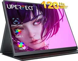 Portable Monitor Gaming Uperfect 16" 120HZ 2K 2560*1600P 1200:1 450CD/㎡ 1.07B(10BIT) IPS leather case — thumbnail 1