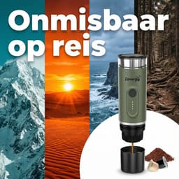 Zenergy - Draagbaar Koffiezetapparaat - Draagbare Koffiemachine - Cups en Gemalen Koffie - Espressomachine — thumbnail 4