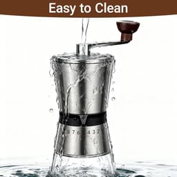 Keraamisch Tanden Handkoffiemolen – 8 Instellingen voor Espresso/Cold Brew/French Press — thumbnail 3