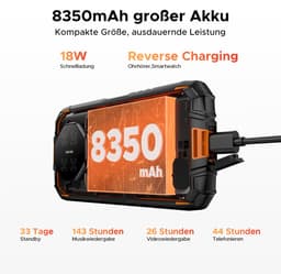 DOOGEE Fire 3 Max-Robuuste Smartphone-Android 15-32GB RAM + 256GB ROM-8350 mAh-1200LM kampeerlamp-outdoor smartphone-5,5 inch IPS HD+ scherm -48 MP + 8 MP camera-Gemini AI-Widevine L1-IP68 water- en stofbestendig - GPS-vingerafdrukherkenning-NFC- OTG — thumbnail 3