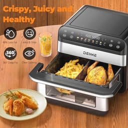 Grote heteluchtfriteuse 5 liter met 5 kookfuncties en temperatuurregeling — thumbnail 4