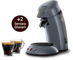 Philips Senseo koffiepadmachine – Inclusief 2 Gratis Senseo glazen - Crema Plus – 1 of 2 koffie tegelijk - Blauw - HD7806/52 — thumbnail 3