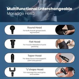 Compacte Massage Gun – 4 Verwisselbare Koppen, 6 Snelheden, USB‑C Snelladen – Compact & Stil — thumbnail 5