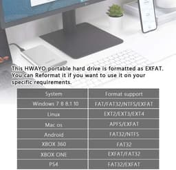 Draagbare Externe Harde Schijf 1 TB - USB 3.1 Gen 1 Type C Ultra Slim — thumbnail 4