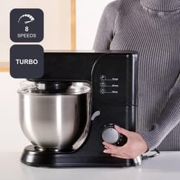 BLACK+DECKER - Keukenmachine 1000W - Keukenrobot - Foodprocessor - Keukenmixer RVS - 5.2L - Zwart — thumbnail 2