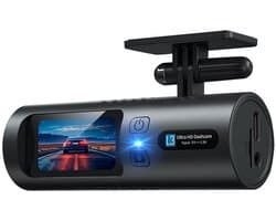 Dashcam Auto, 2K WiFi met App Controle, Dashcam Voorkant Binnenkant , Ingebouwd Display 1.5 inch, Dashcam Ondersteunt Parkeer Bewaking, G-Sensor, Lus Opname, Loop Recording
