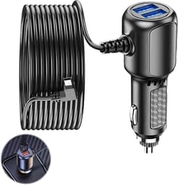 Autoladeradapter, geschikt voor dashcams, dubbele USB-poorten, 3,5A stroomsterkte, 12V naar 5V voedingsadapter, met mini-USB-poort, geschikt voor dashcams, GPS-dashcams, enz. — thumbnail 4