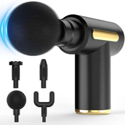 Massage Gun - Massage Apparaat - Massagegun - 3200 RPM - 4 Siliconen Massagekoppen - 6 Snelheidsinstellingen en Een USB-C-oplaadpoort - Massage Pistool - Zwart — thumbnail 2