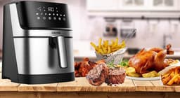 XXL Heteluchtfriteuse 6 Liter - Olievrij Frituren, Grillen en Bakken met Digitaal Touchscreen — thumbnail 5