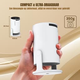 Quvo® Draagbare beamer - Beamer - Projector - Mini Beamer - Wit -10cm x 9cm x 16cm — thumbnail 3