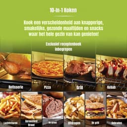 Quvo® Heteluchtoven - Oven - Airfryer Oven - 11 Liter - Goud - 33cm x 39cm x 38cm — thumbnail 4