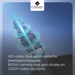 Fitbuddy AI Smart Glasses – Slimme Bluetooth Zonnebril met AI Beeldherkenning, Vertaalfunctie, Speakers & Microfoon – Touchbediening – iOS/Android – Zwart — thumbnail 4