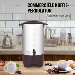 Koffie Urn – 50-Kops Percolator – Horeca Koffiezetter – Snelle Brouwsnelheid & Warmhoudfunctie - Koffie — thumbnail 5