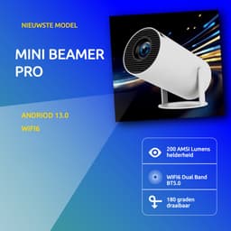 LUKARDIE® Mini Beamer Pro 4K Android 11 WiFi 6 – Draagbare Projector Thuisbioscoop — thumbnail 2