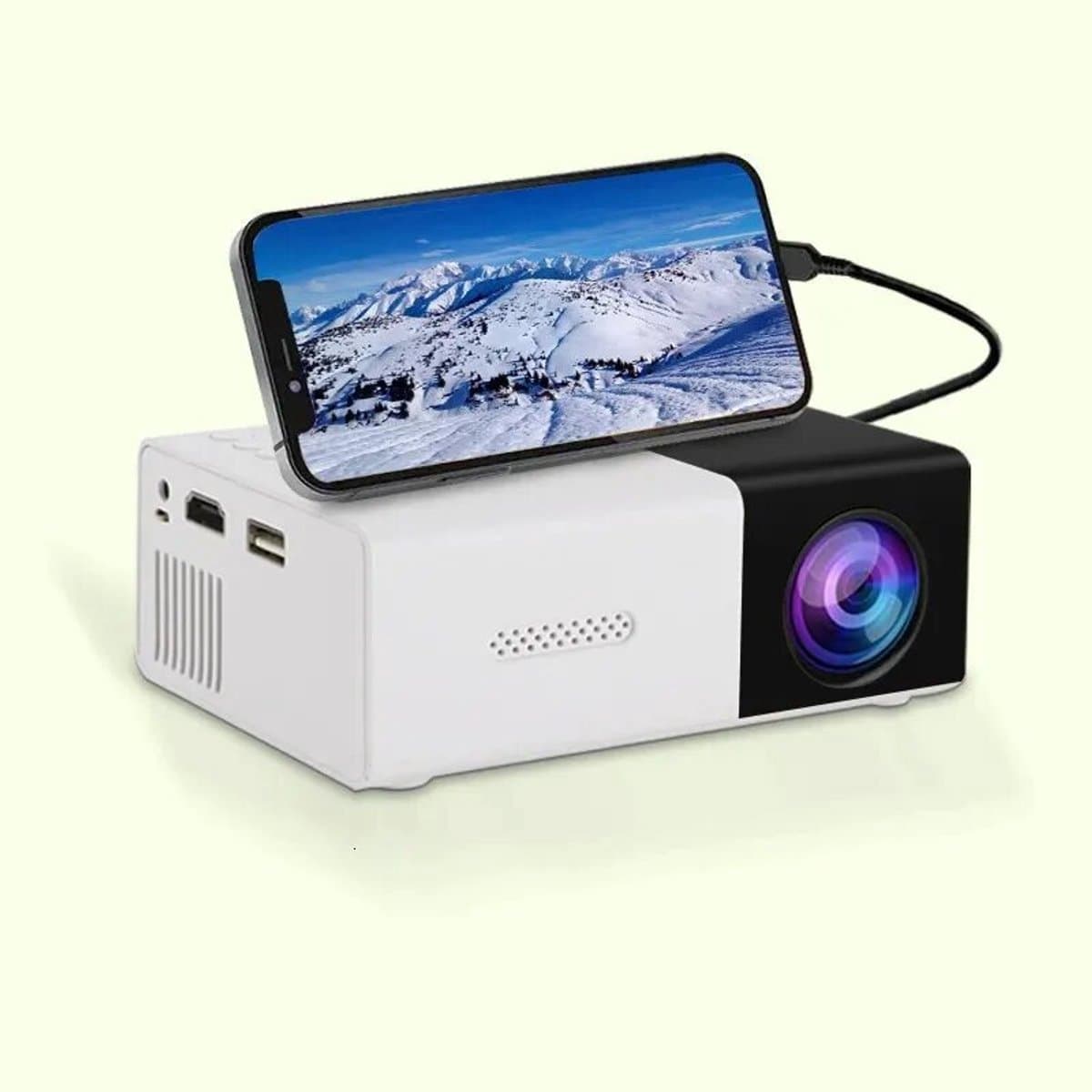 Ynkkvre - Beamer - Projector - Mini Beamerr - Smart Beamer - Hoge Resolutie 1920x1080 & DLP Technologie - Compact Ontwerp - Voor Thuisgebruik In Zwart — afbeelding 1