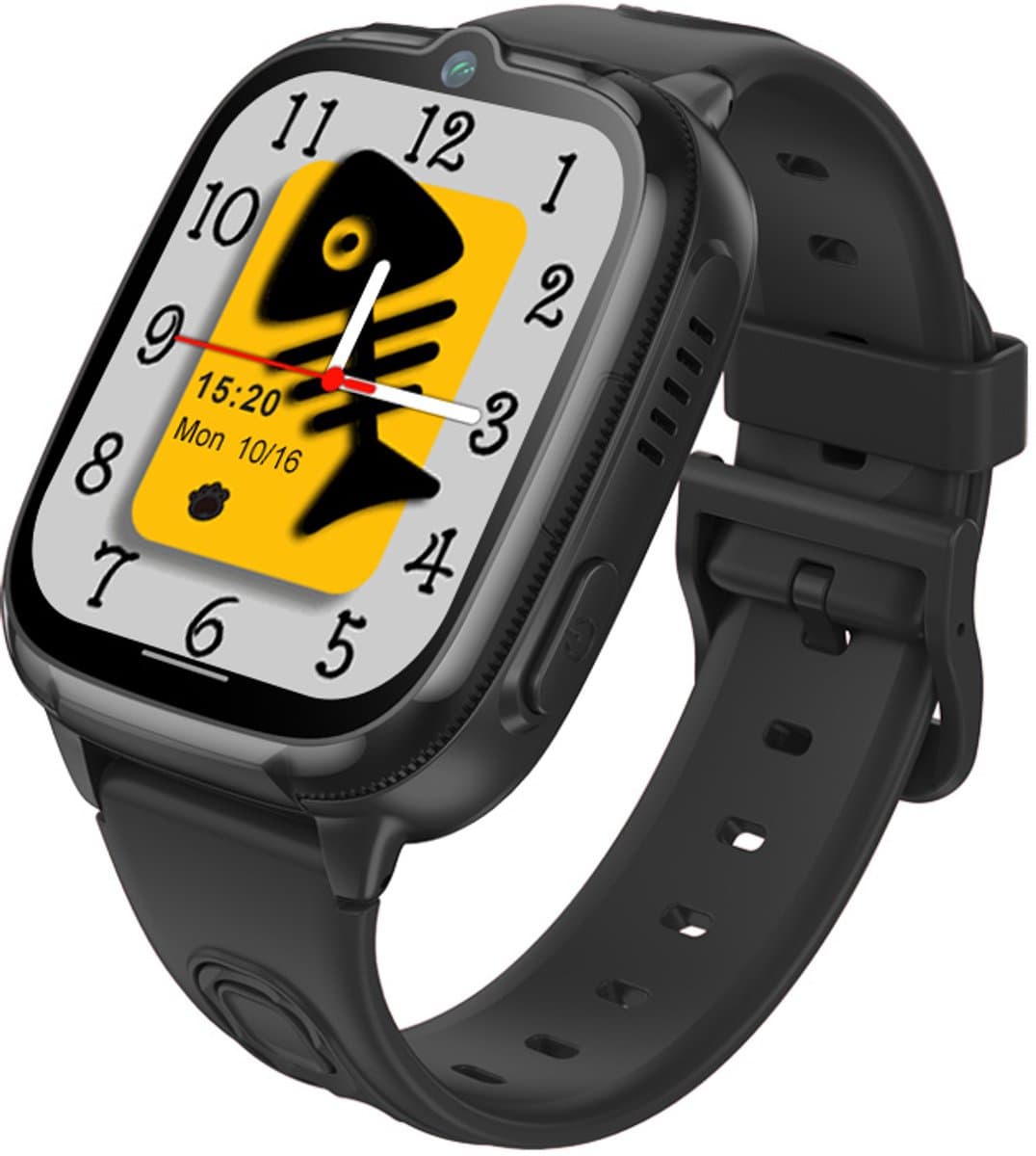 Mayni SmartWatch 4G - Smartwatch Kinderen - GPS Horloge Kind - GPS Tracker - Bellen/Videobellen - SOS - SIM - Waterdicht - Zwart — afbeelding 1