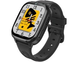 Mayni SmartWatch 4G - Smartwatch Kinderen - GPS Horloge Kind - GPS Tracker - Bellen/Videobellen - SOS - SIM - Waterdicht - Zwart