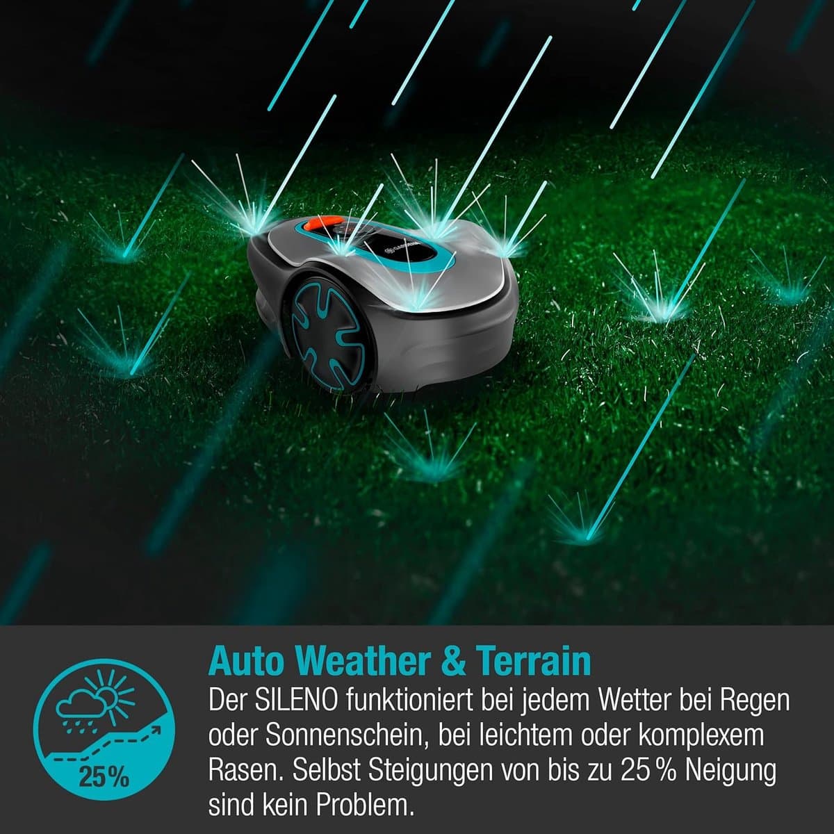 Slimme Robot Grasmaaier voor Middelgrote Tuinen tot 500 m² met Bluetooth Connectiviteit, Stil Geluid 57 dB, CorridorCut voor Strakke Hoeken, Automatisch Weer- en Terrainanpassing, Volledig Automatisch – — afbeelding 1