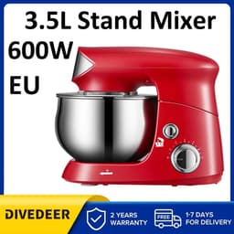 ACEP Keukenmixer - Keukenrobot - Keukenmachines - 600W - 3.5L - Wit - 220V - Keukenmixer - Deegmachine - Keukenmachine - RVS — thumbnail 2