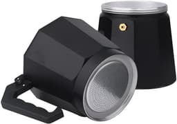 Cheffinger, Italiaanse Koffiezetapparaat 380ml 9 Kopjes van Aluminium met Ergonomisch Handvat, Zwart — thumbnail 2