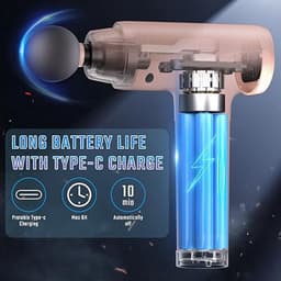 Massagepistool met LED-Touchscreen – 20 Snelheden – 9 Massagekoppen – Stil Percussie Massageapparaat – Inclusief Draagtas — thumbnail 4
